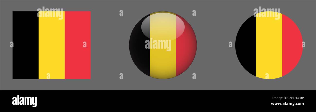 Belgium Flag set collection Vector Stock Vector Image & Art - Alamy