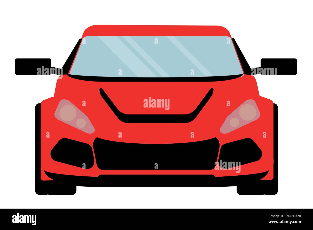 White sports car on a red background Stock Vector Images - Alamy