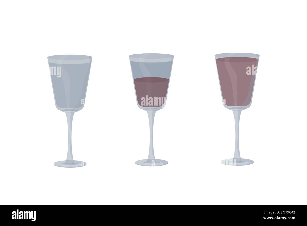 wine glasses empty vector illustration on white background Stock Vector ...