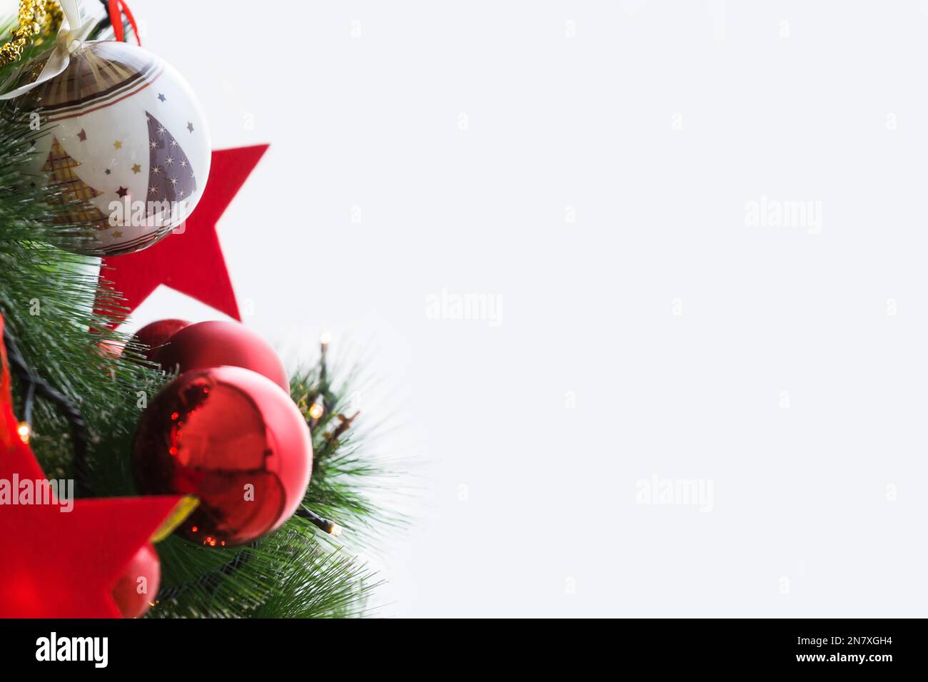 christmas tree with christmas balls Stock Photo Alamy