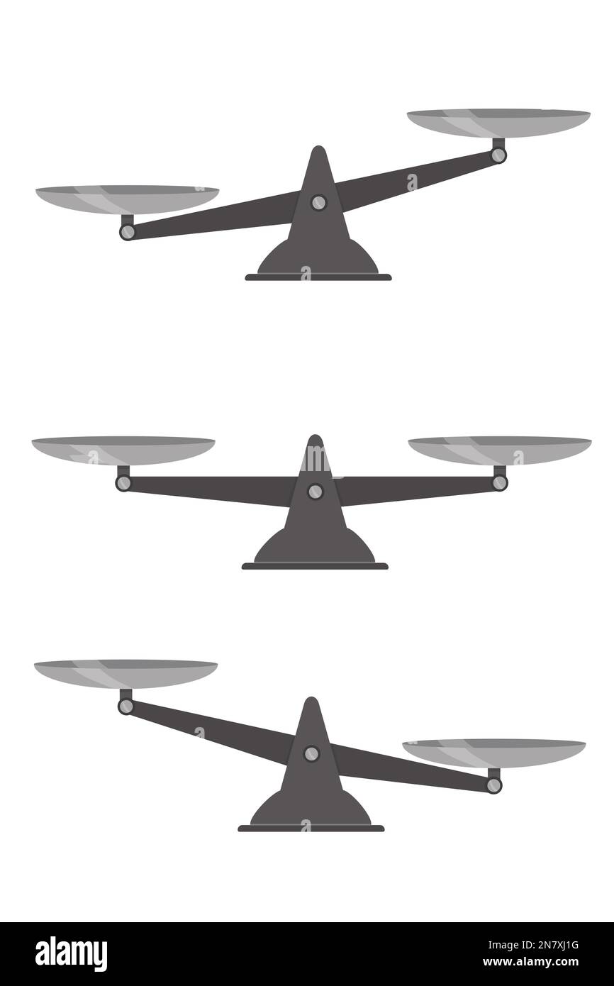 a kitchen scale mechanical balance law justice vector illustration