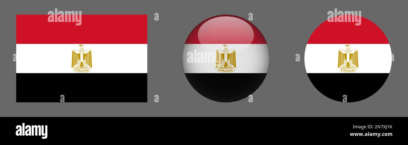 Egypt Flag set collection Vector Stock Vector