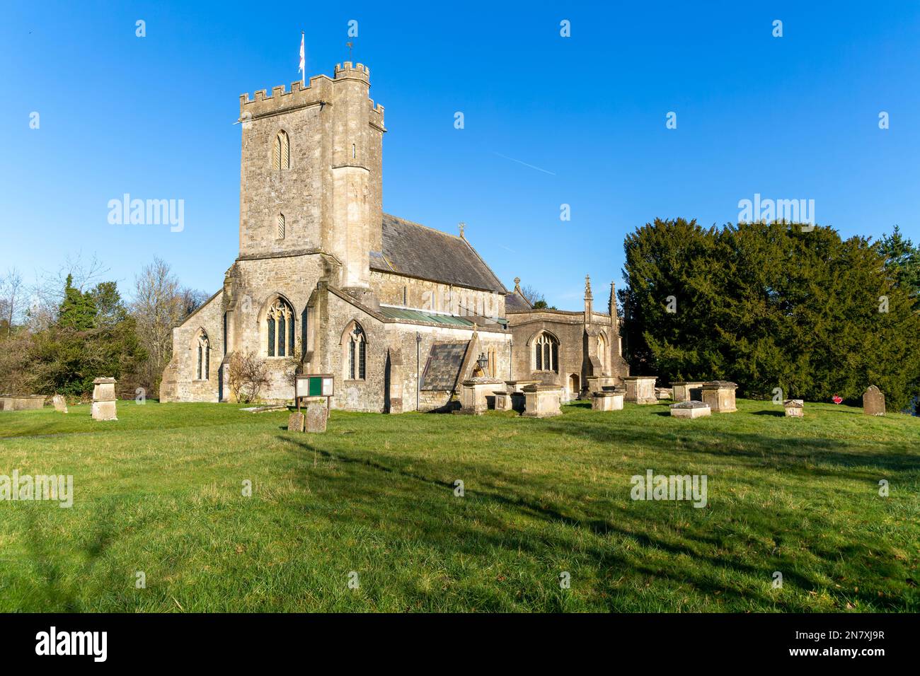 Village parish church of All Saints, West Lavington, Wiltshire, England
