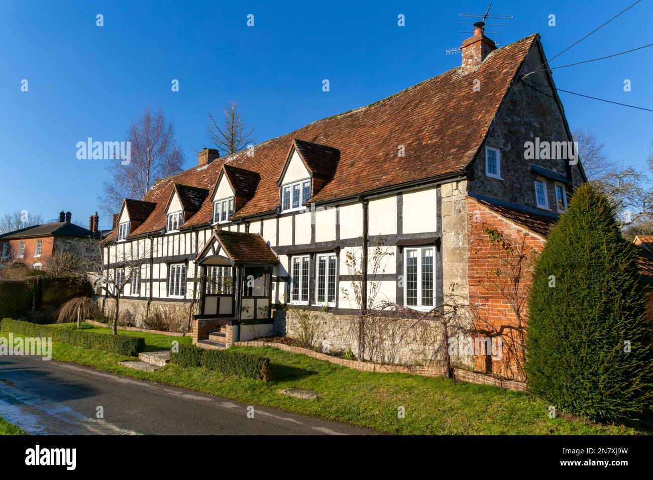 Timber framed historic listed building, The Old House, West Lavington