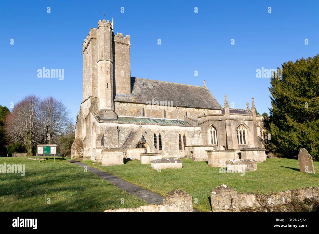 Village parish church of All Saints, West Lavington, Wiltshire, England