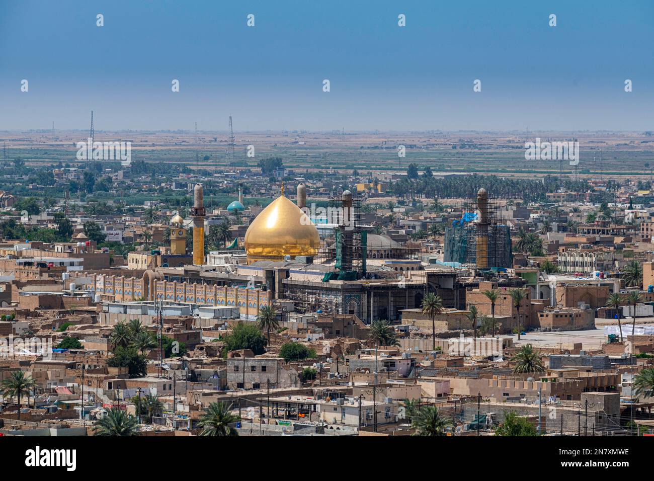 Overlook over Al-Askari Shrine, Unesco site, Samarra, Iraq Stock Photo ...