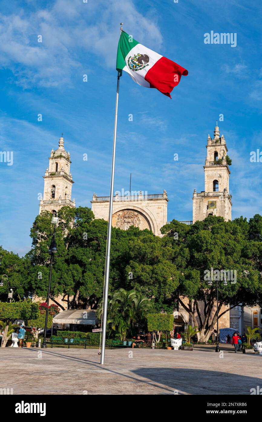 Merida cathedral, Merida, Yucatan, Mexico Stock Photo