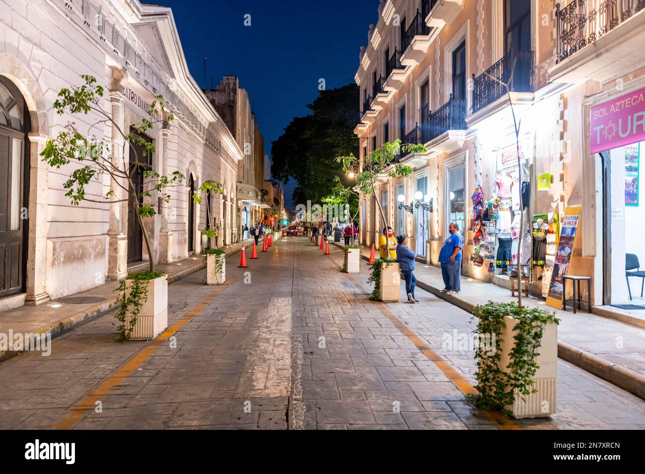 Historic center at night, Merida, Yucatan, Mexico Stock Photo Alamy