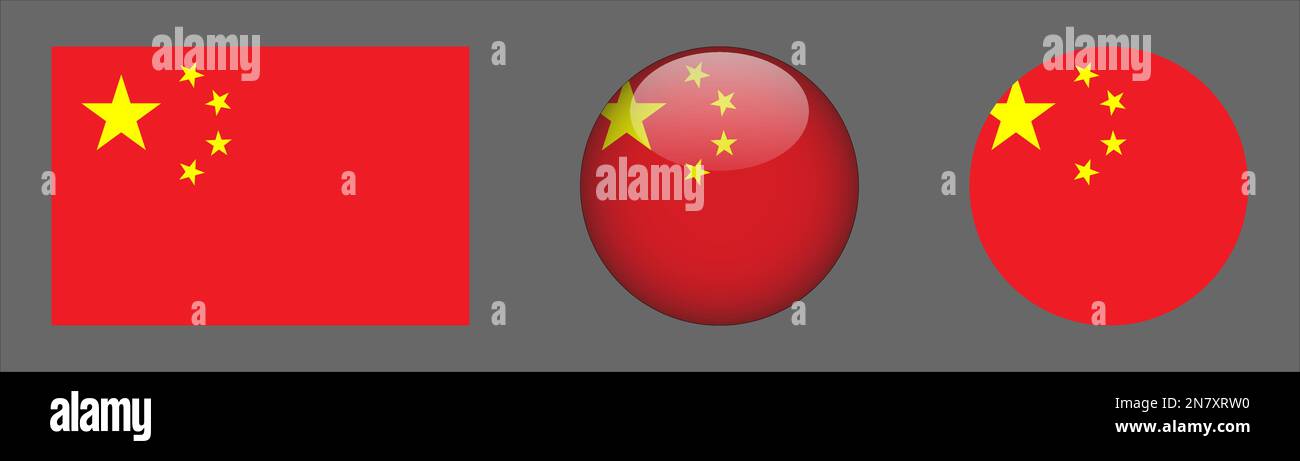 Map of china with flag vector hi-res stock photography and images - Alamy