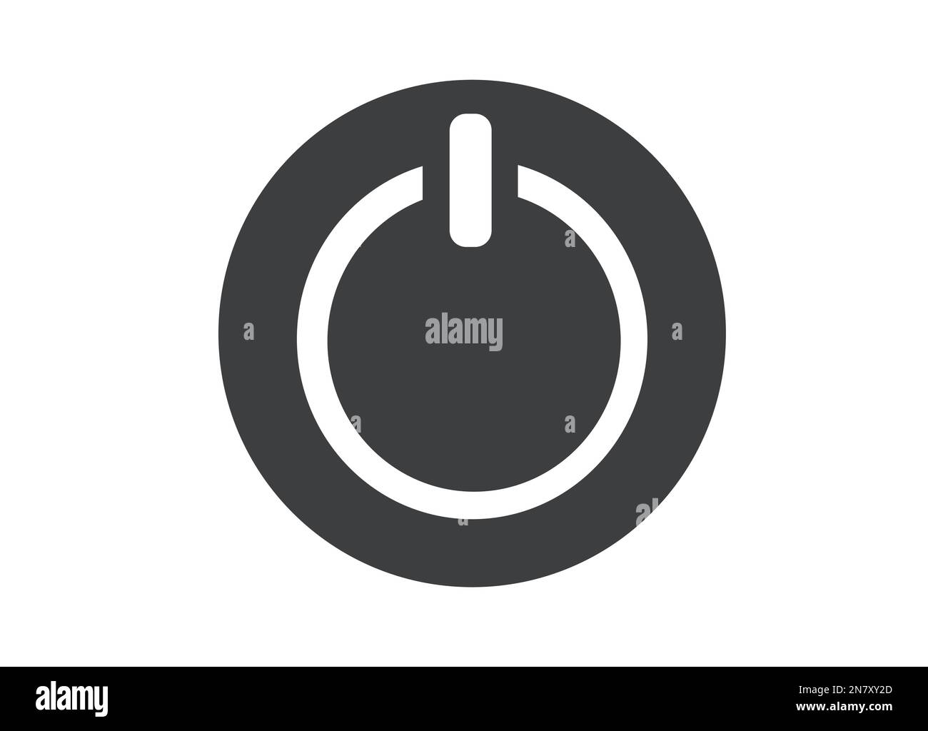 round power button vector illustration on a white background Stock ...