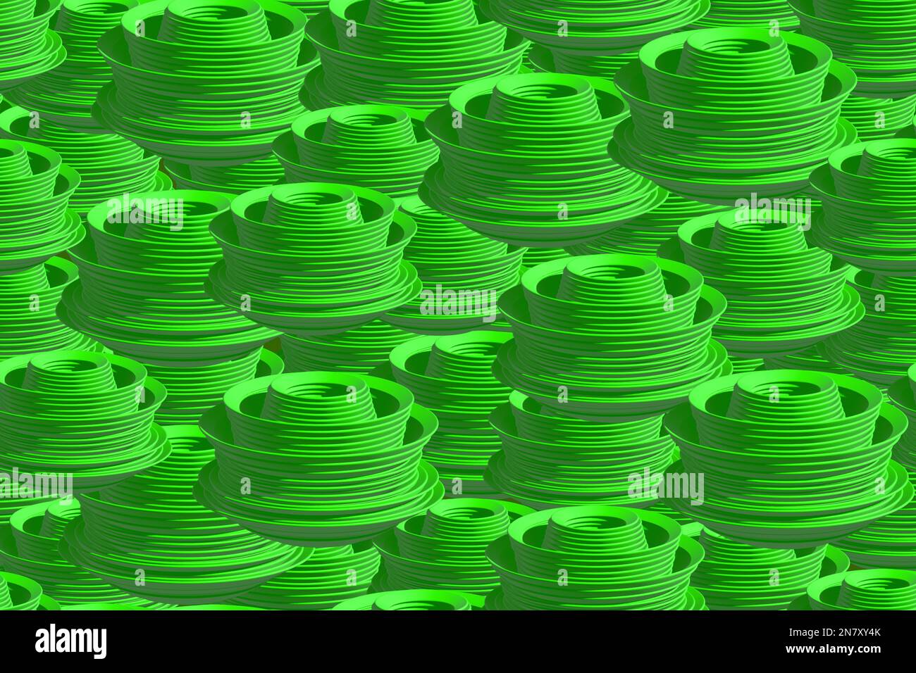 Green Isometric Concentric Ring Seamless Pattern Stock Photo - Alamy