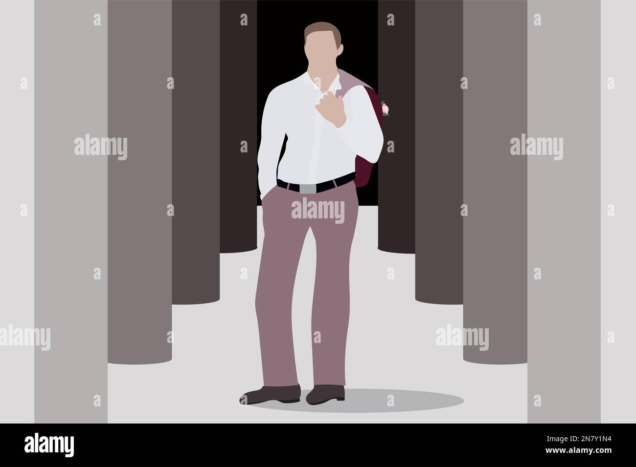 a groom in a suit at a wedding Stock Vector Image & Art - Alamy