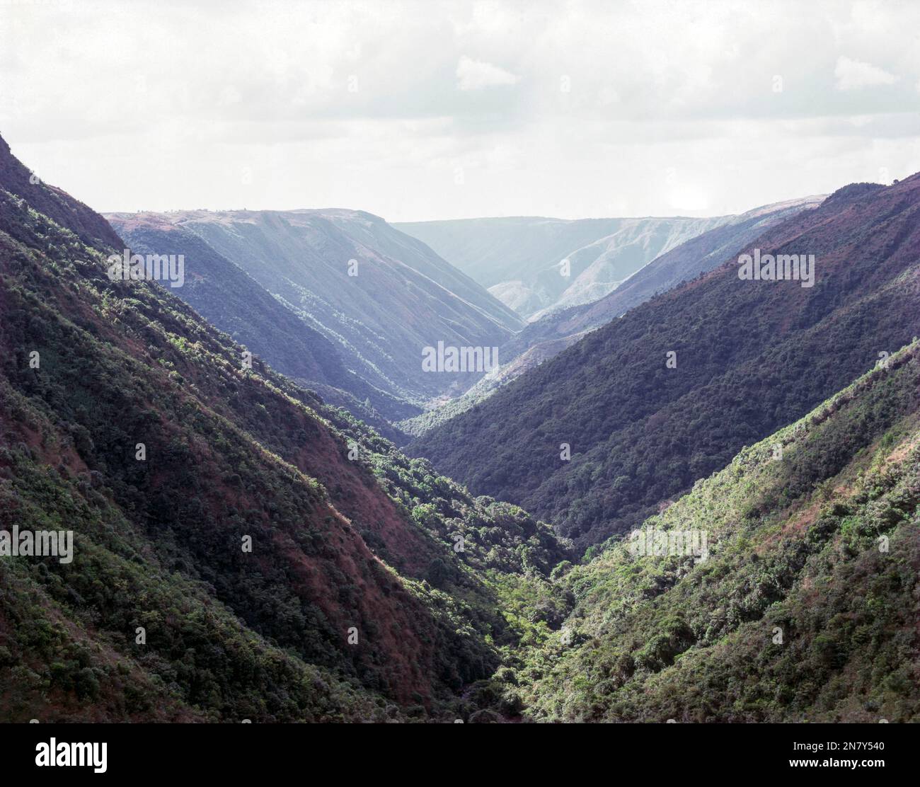 Dympep Valley in Meghalaya, India, Asia. Valley, Natural landmarks, Landscape Stock Photo