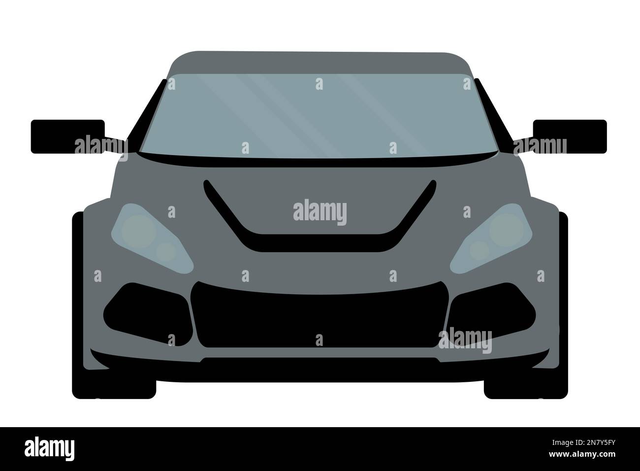 a gray sports car on a white background vector illustration Stock Vector