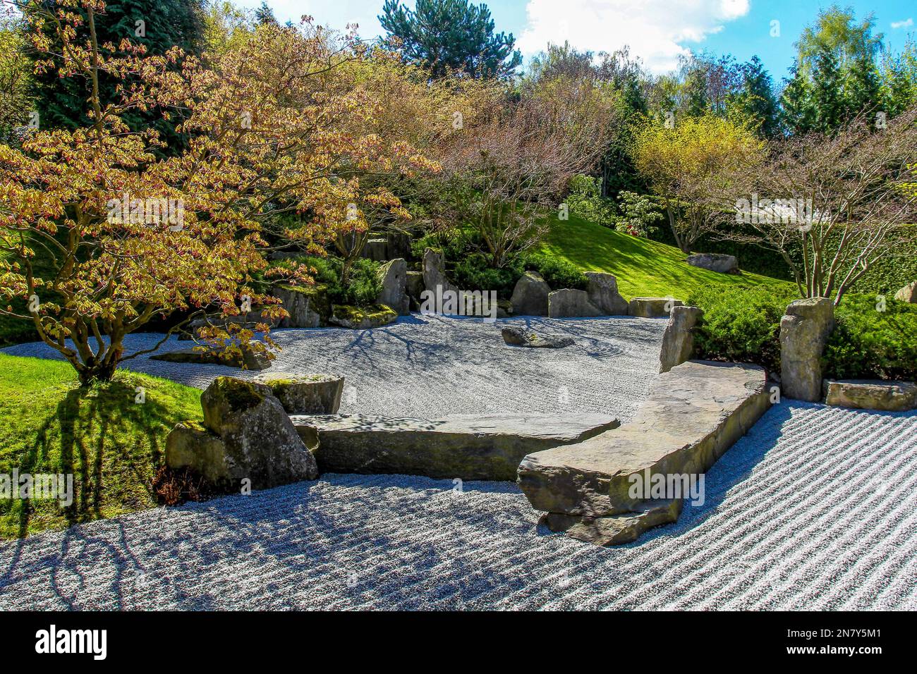 Dry (rock) Japanese garden in Gardens of the World in Marzahn (next to