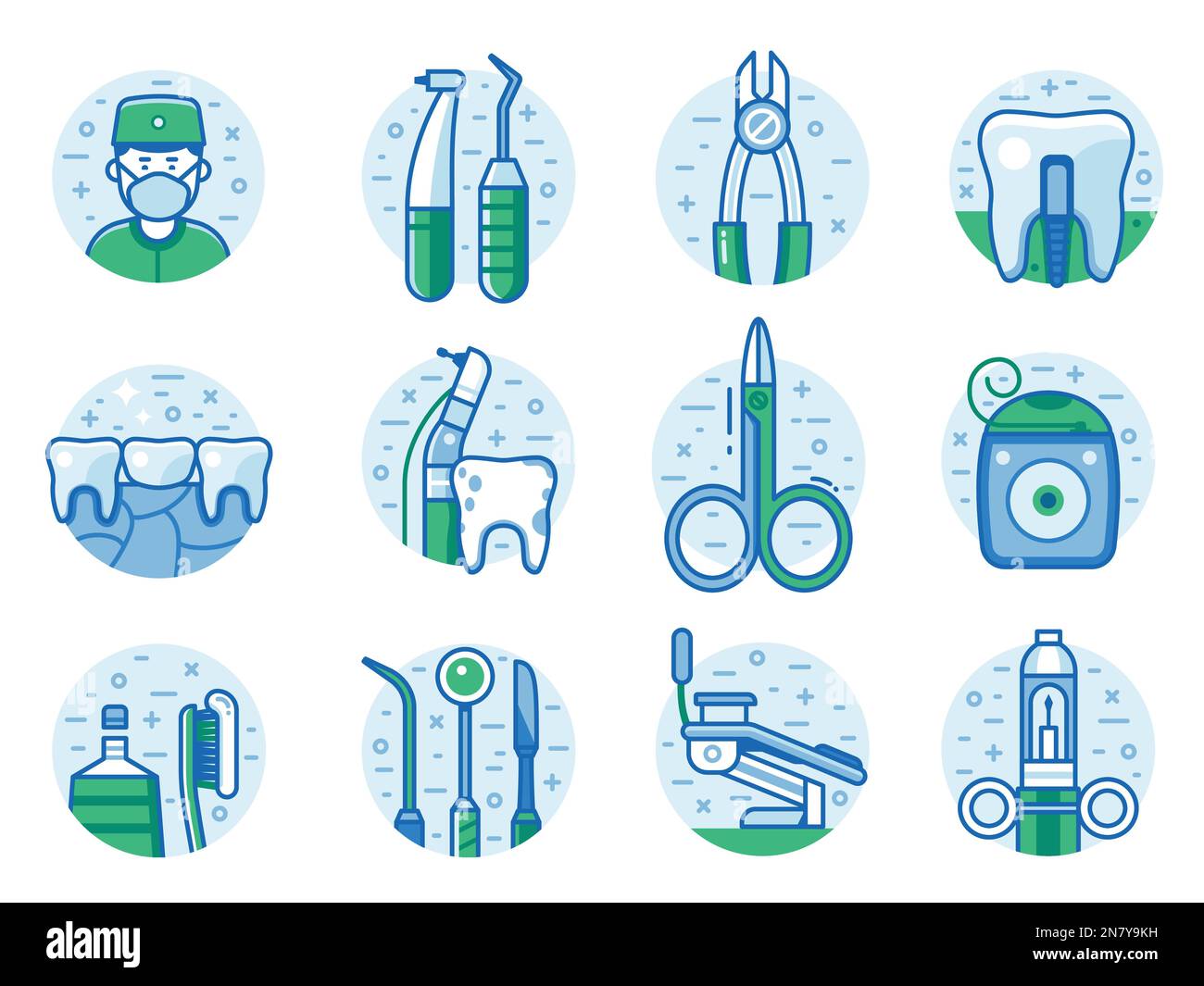 Dentistry and Stomatology Services Line Art Icons Stock Vector Image ...