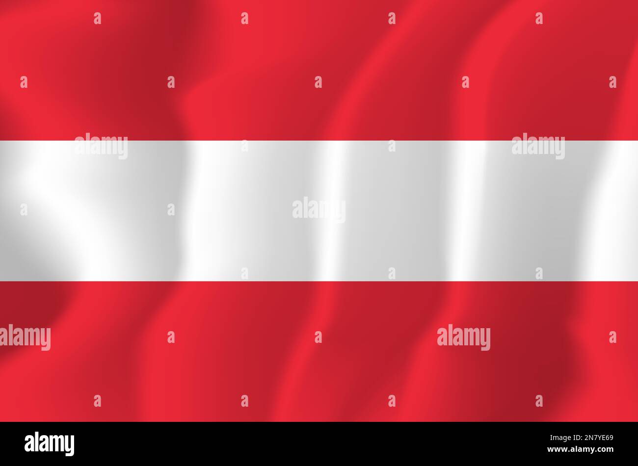 Austria Waved Flag Illustration Vector Stock Vector