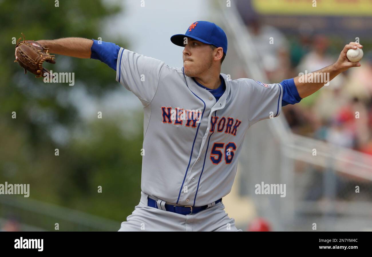 Scott Rice Baseball New York Mets relief pitcher Scott Rice throws during an exhibition ...