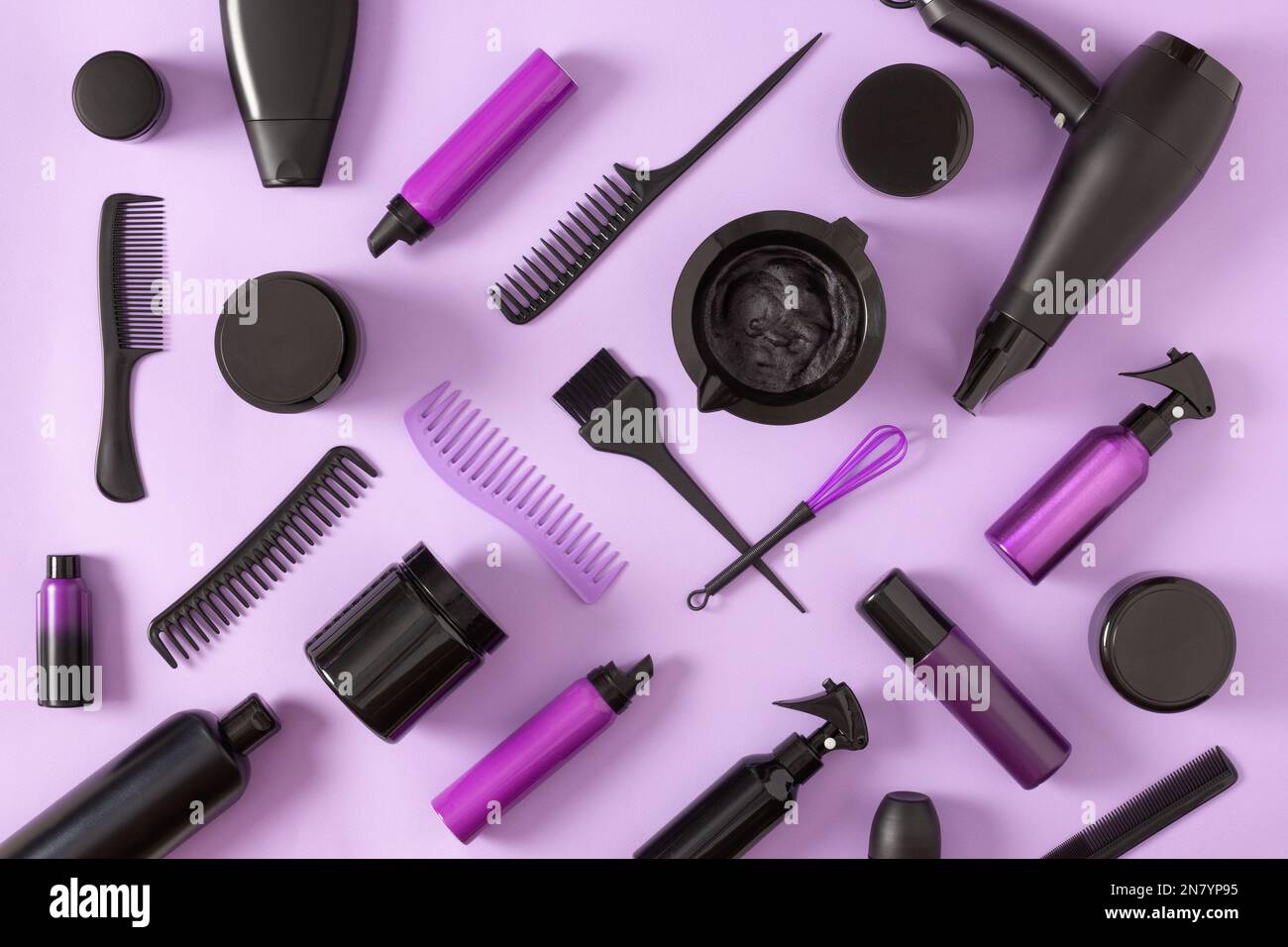 Hair care, styling and coloring products with hair dye hairdressing