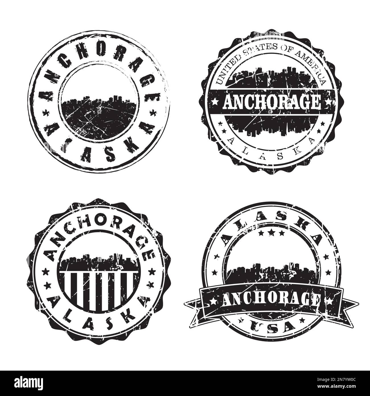 Anchorage alaska tourist destination Stock Vector Images - Alamy