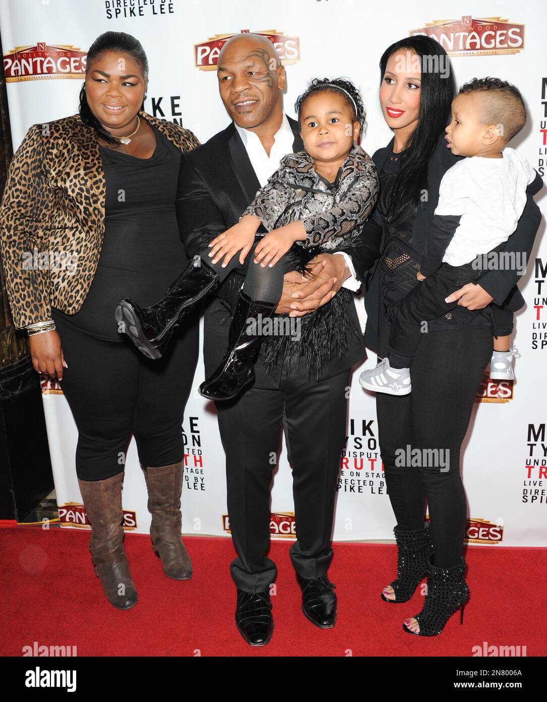 From left, Mikey Tyson, Mike Tyson, Milan Tyson, Kiki Tyson, Morocco