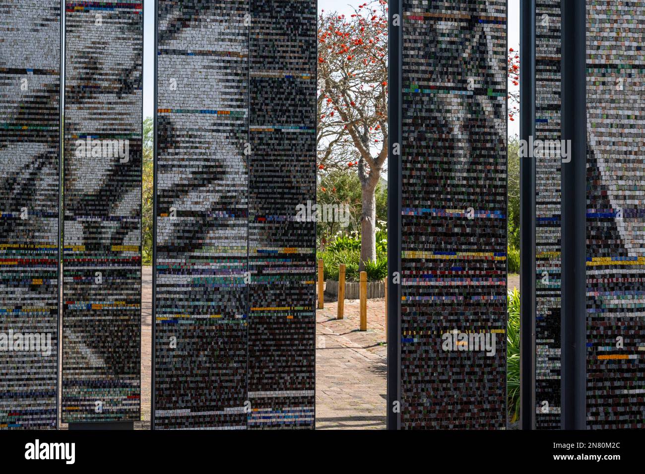 mosaic by Marco Cianfranelli, Spier winery, Stellenbosch, Western Cape, South Africa Stock Photo