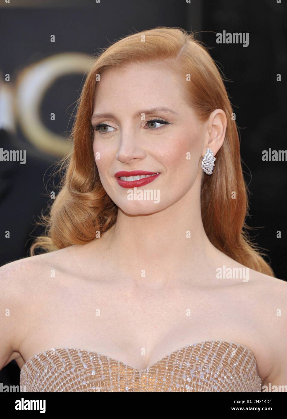 Actress Jessica Chastain arrives at the 85th Academy Awards at the ...