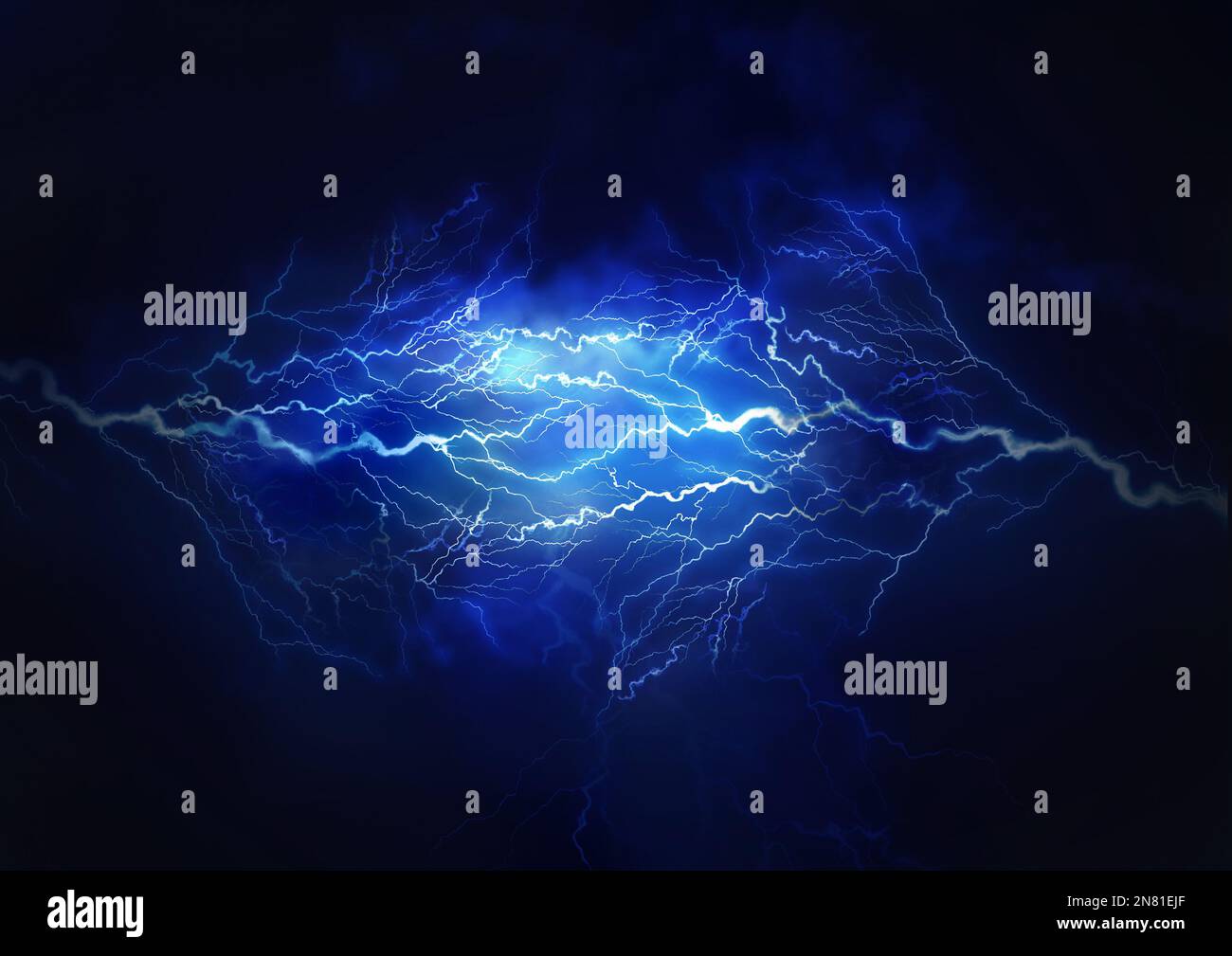 Flash of lightning on dark background. Thunderstorm Stock Photo Alamy