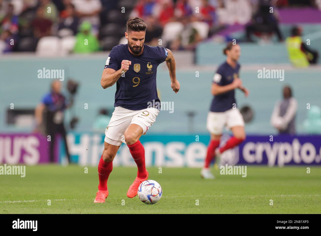Oliver Giroud of France in action during the FIFA World Cup Qatar 2022  Quarter finals match between England and France at Al Bayt Stadium. Final  score: England 1:2 France Stock Photo - Alamy