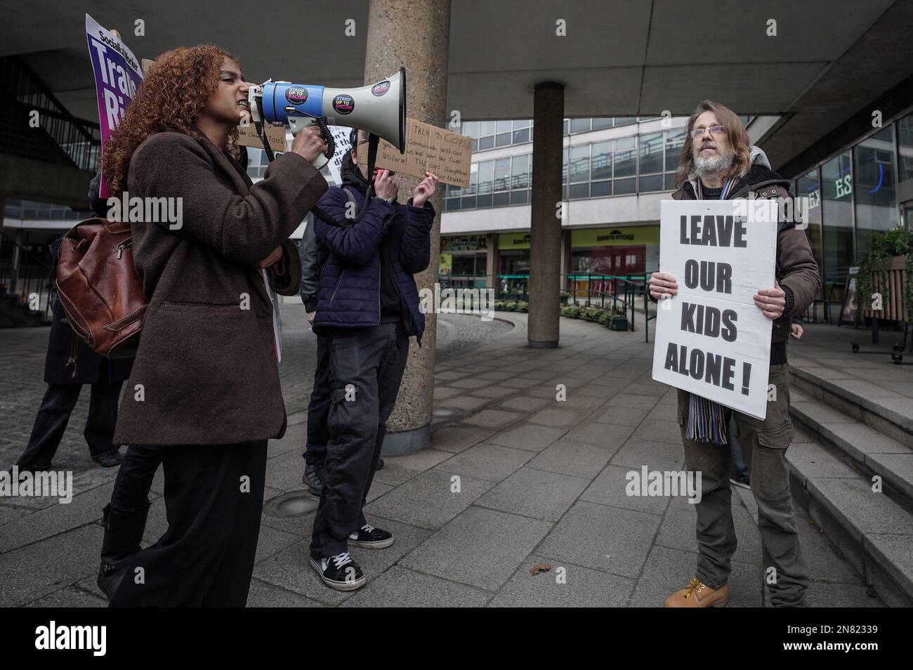 London, UK. 11th February 2023. Protesters from Patriotic Alternative ...