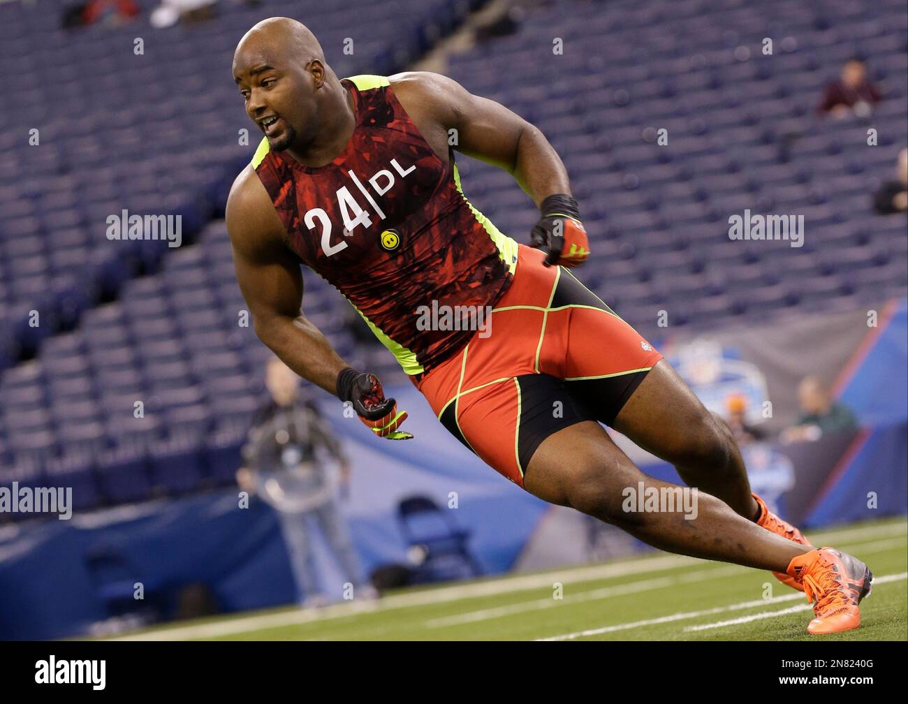 Datone Jones UCLA defensive lineman Datone Jones runs a drill during the NFL ...