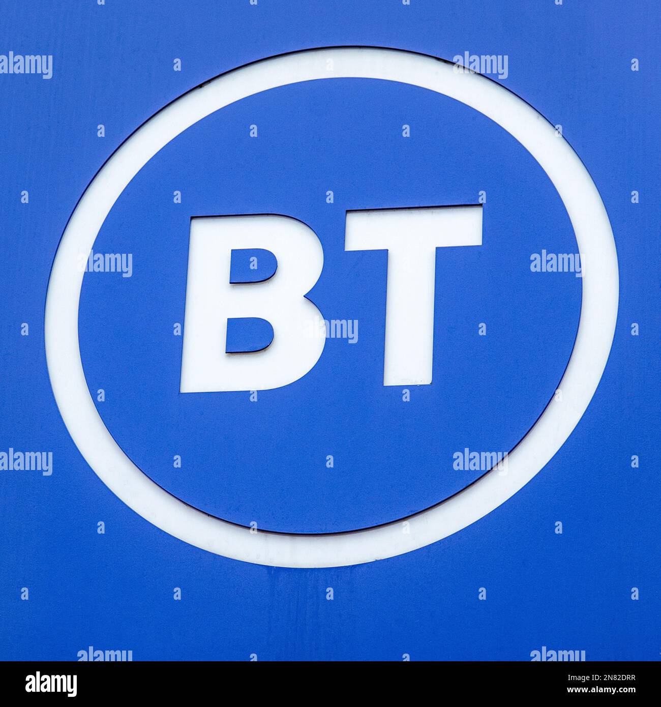 BT British Telecom sign or logo UK Stock Photo