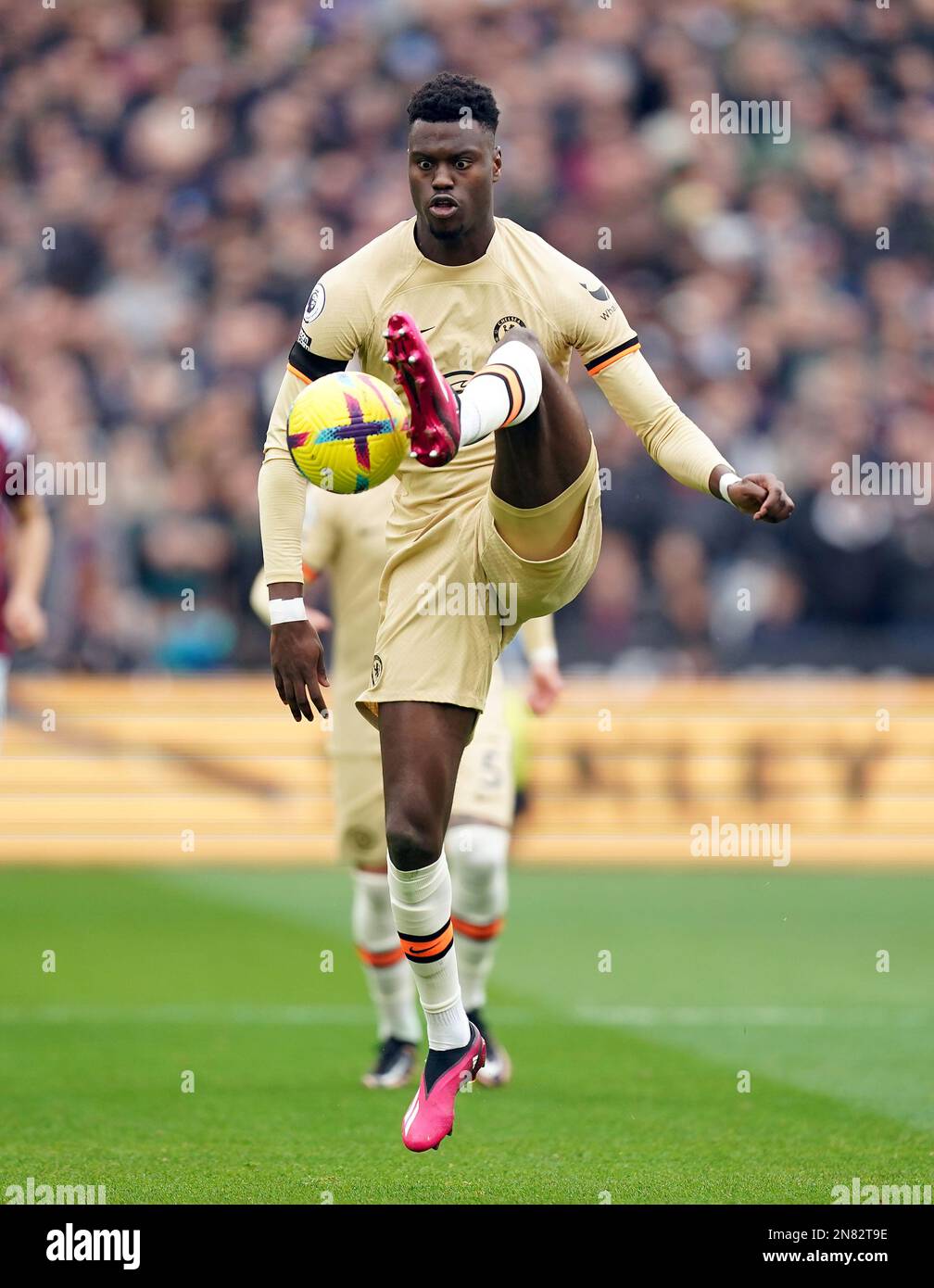 Chelsea's Benoit Badiashile during the Premier League match at the London Stadium. Picture date