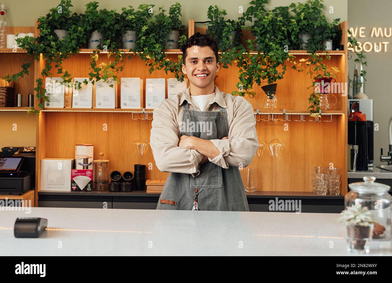Crossed barista hi-res stock photography and images - Alamy