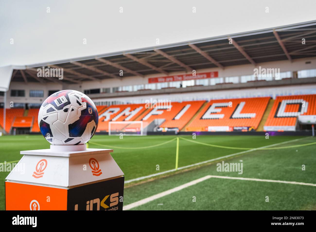general view during the Sky Bet Championship match Blackpool vs Rotherham United at Bloomfield Road, Blackpool, United Kingdom, 11th February 2023  (Photo by Ben Roberts/News Images) Stock Photo