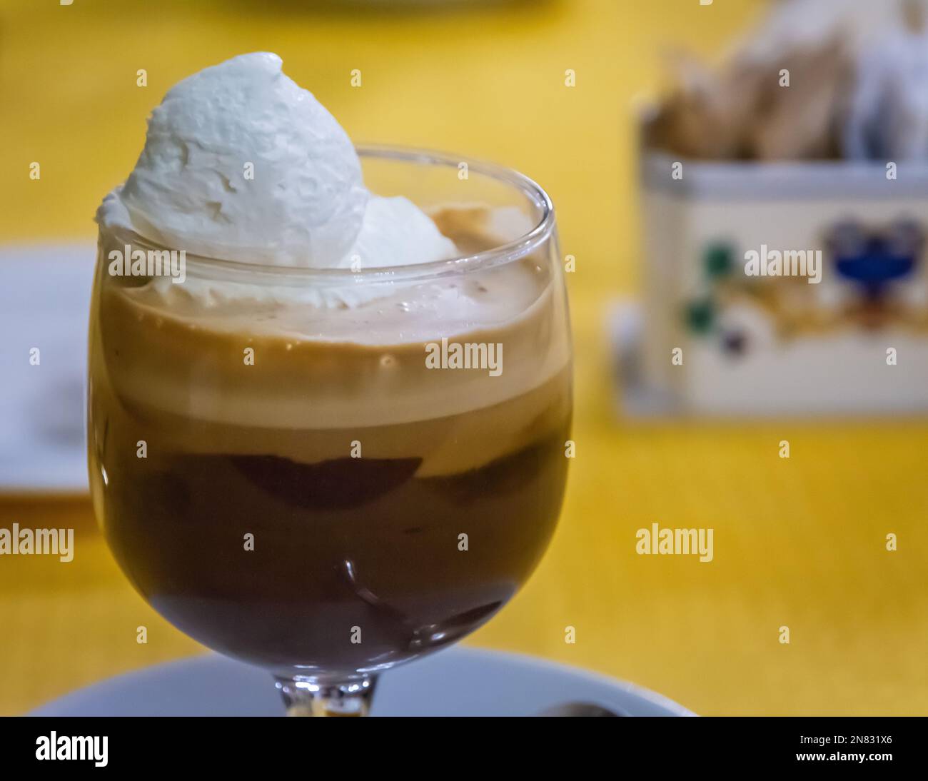 Bicerin is a traditional hot drink native to Torino, Italy, Made of