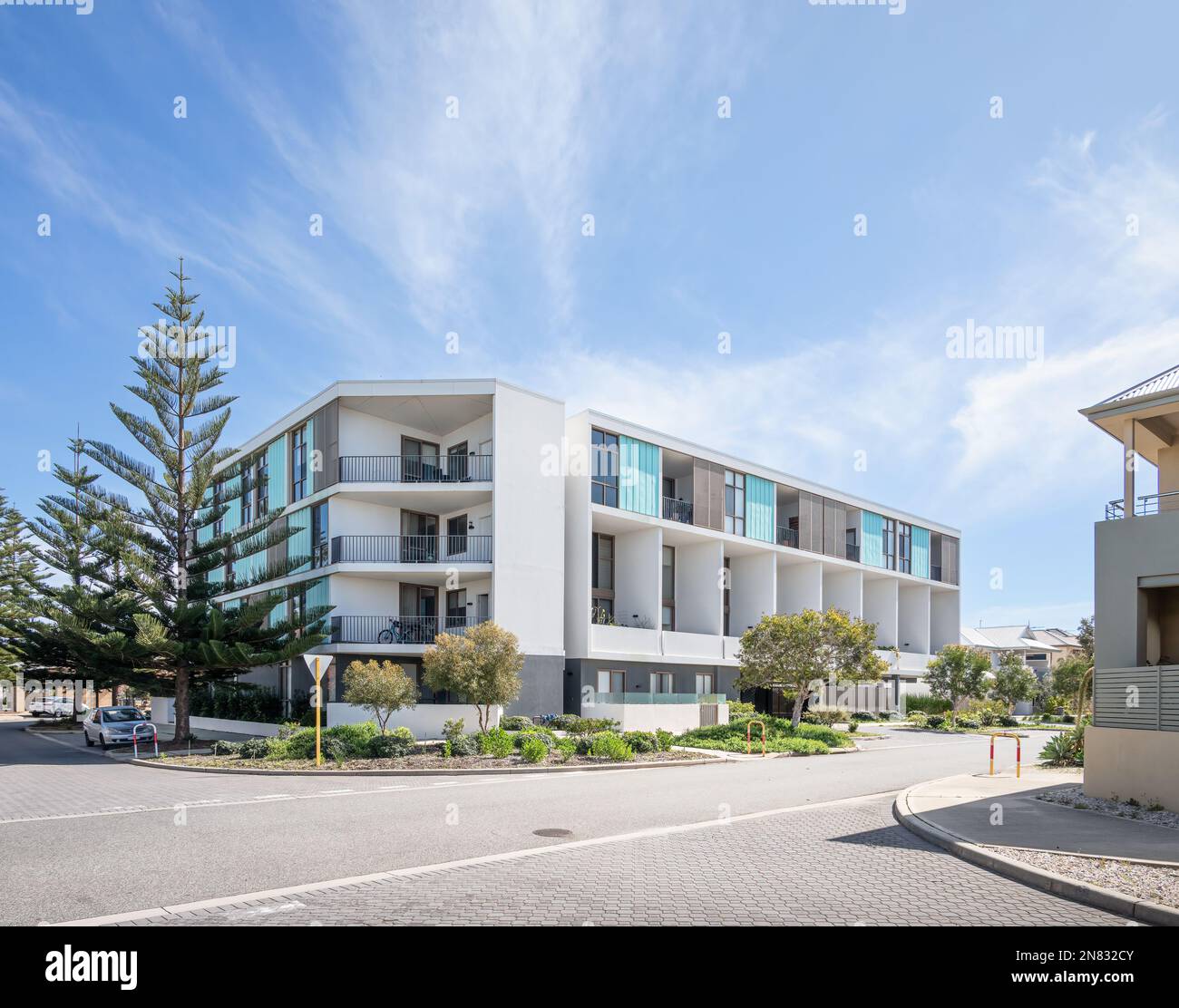 Fremantle, WA, Australia - Mika residential retirement development by Cameron Chisholm Nicol Architects with David Barr Architect Stock Photo