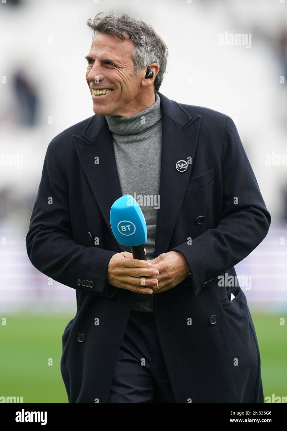Former footballer, Gianfranco Zola, reacts ahead of the Premier League
