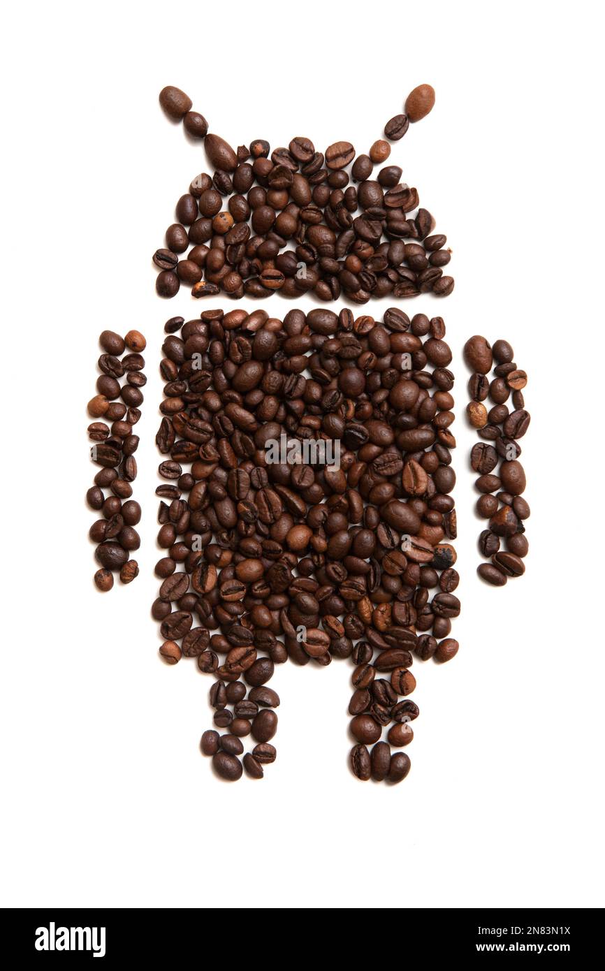 Icon of Android on white background Stock Photo Alamy