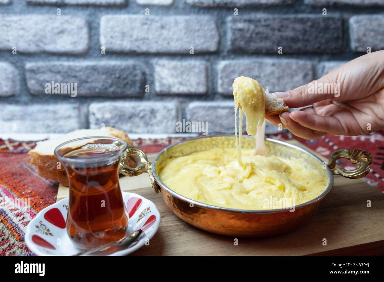 Corn flour and cheese dishes, "muhlama or kuymak" in Turkish cuisine