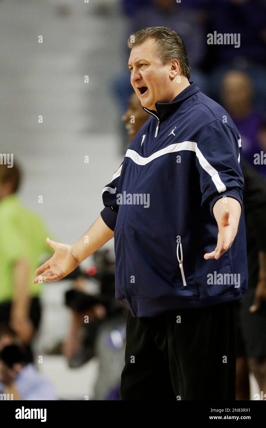 West Virginia head coach Bob Huggins during the first half of an NCAA college basketball game