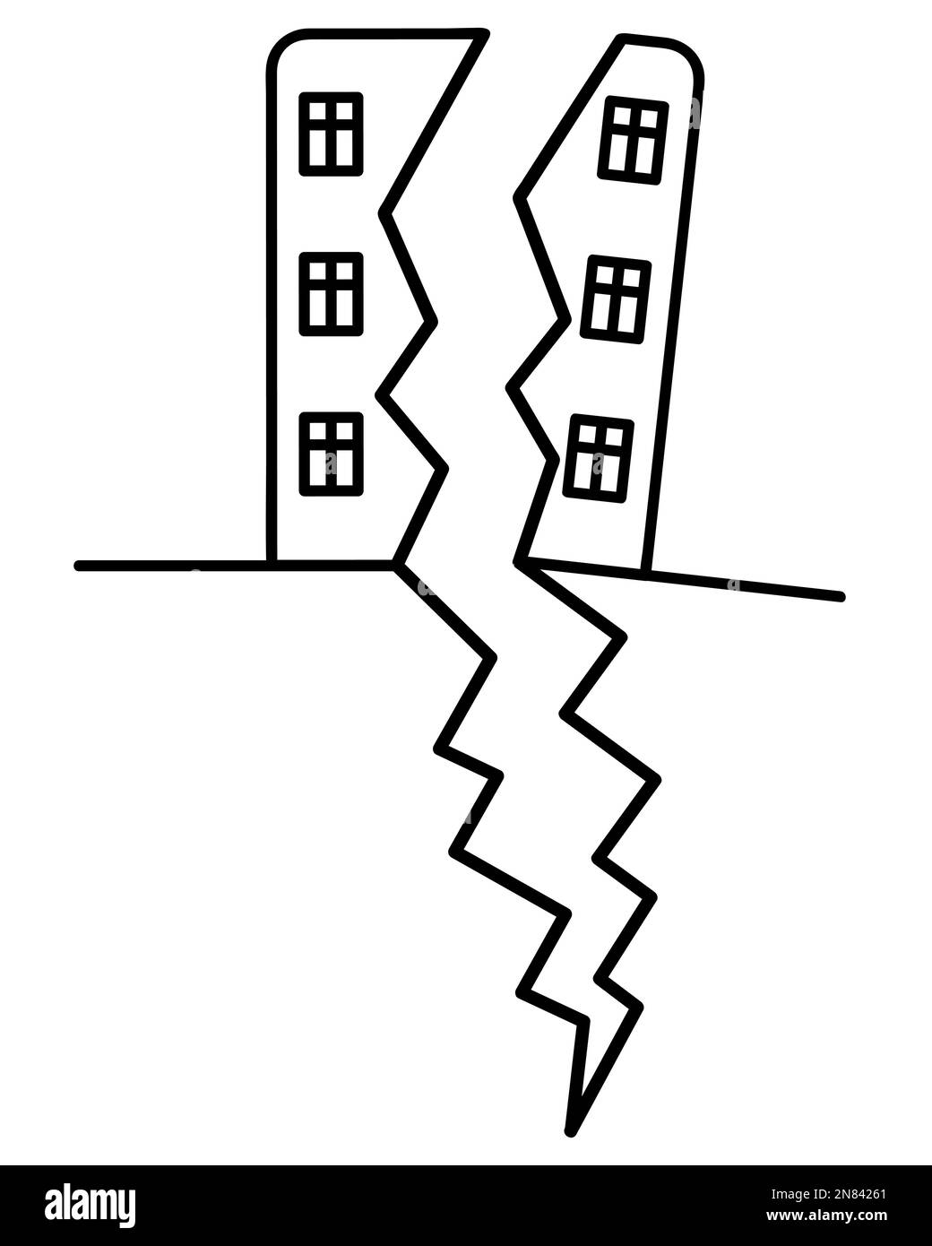 Half Demolished Building Stock Vector Images Alamy