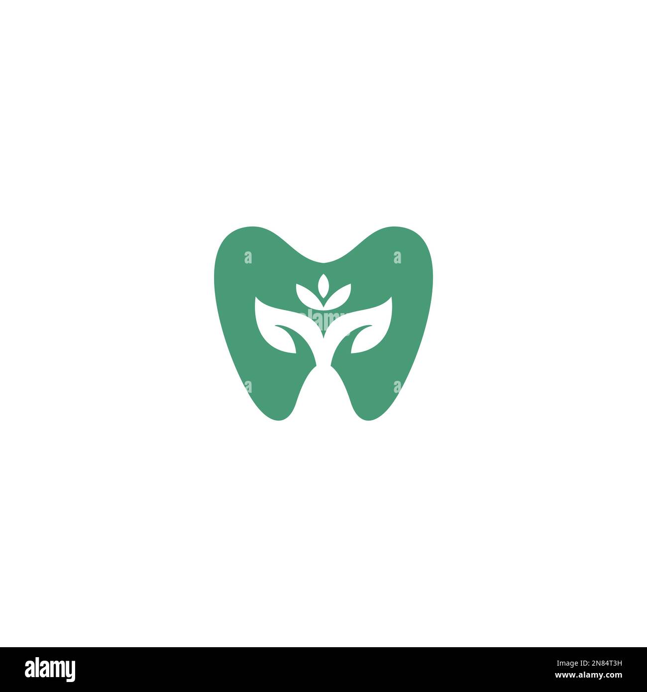 Dental leaf Logo Vector Illustration Stock Vector