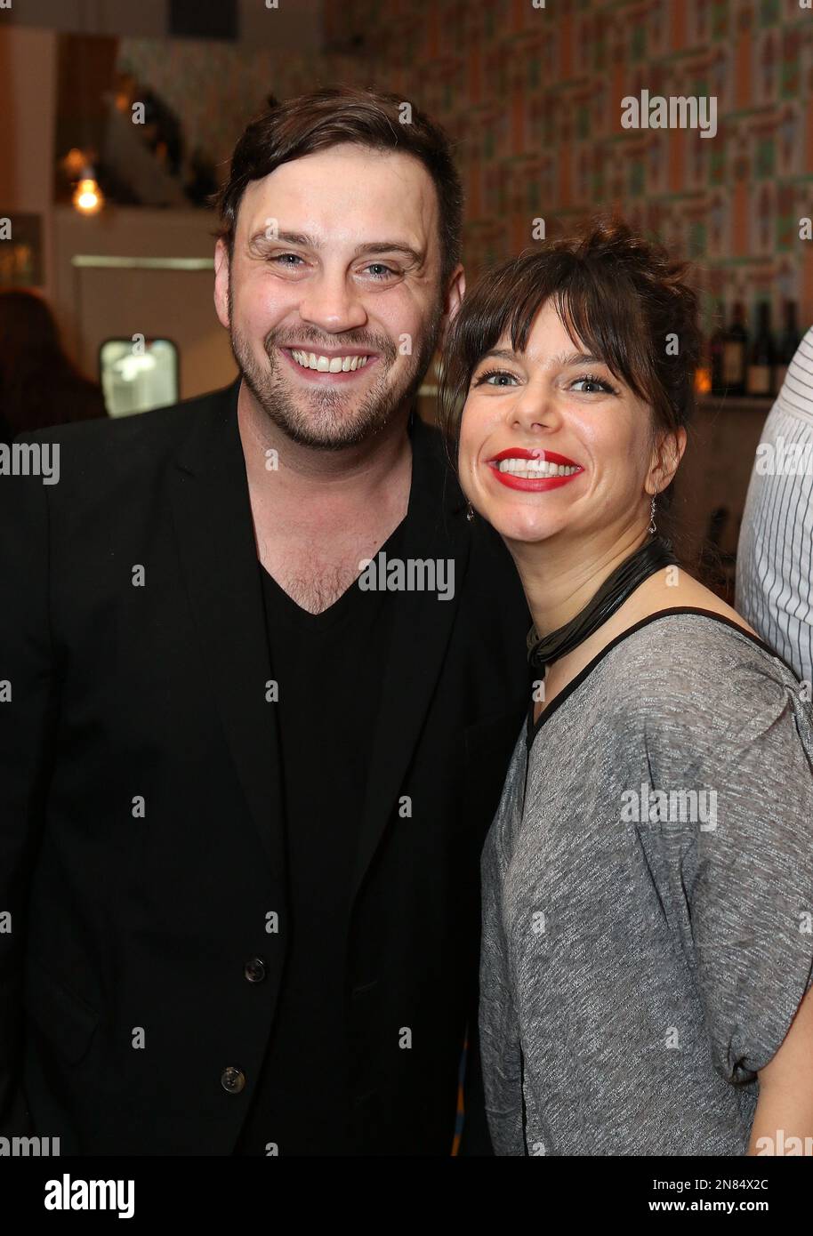 From left, Playwright Daniel Talbott and playwright Sheila Callaghan