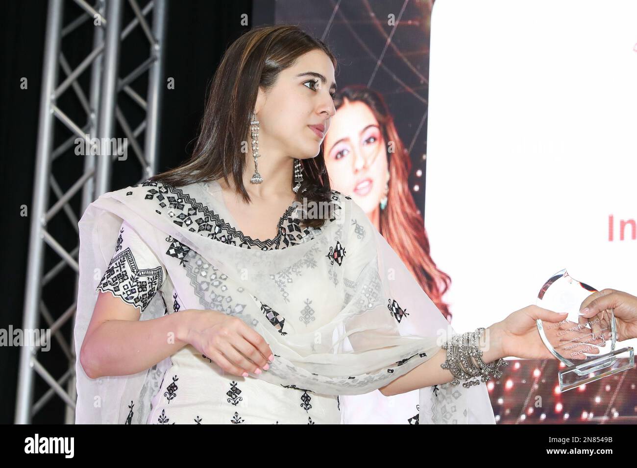 February 11, 2023: Bollywood Actress SARA ALI KHAN attends a Meet and Greet Event presented by Indian Beauty Secrets on February 11, 2023 in Sydney, NSW Australia (Credit Image: © Christopher Khoury/Australian Press Agency via ZUMA Wire) EDITORIAL USAGE ONLY! Not for Commercial USAGE! Stock Photo