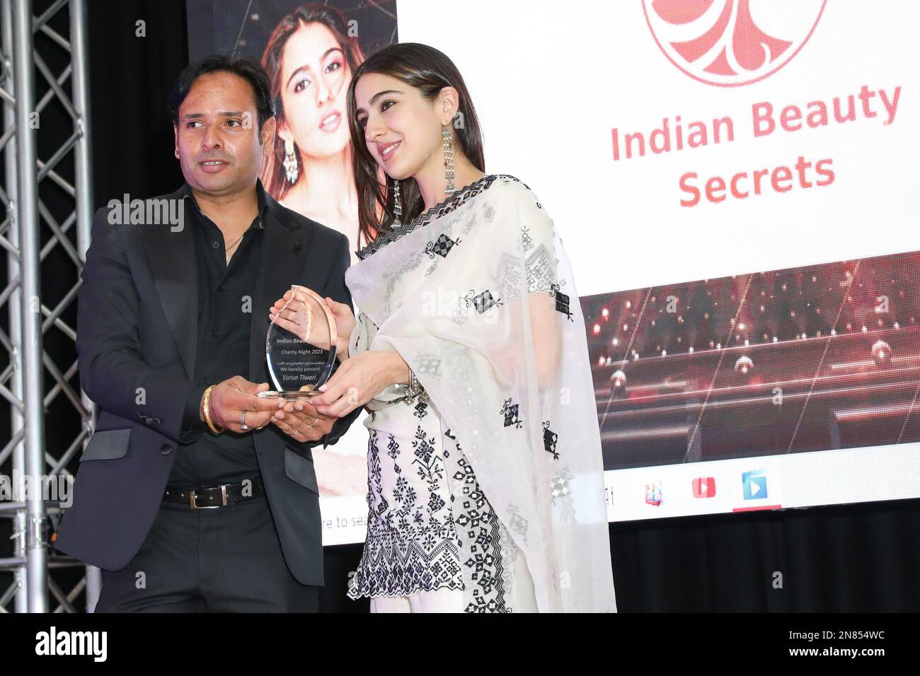 February 11 2023 bollywood actress sara ali khan attends a meet and