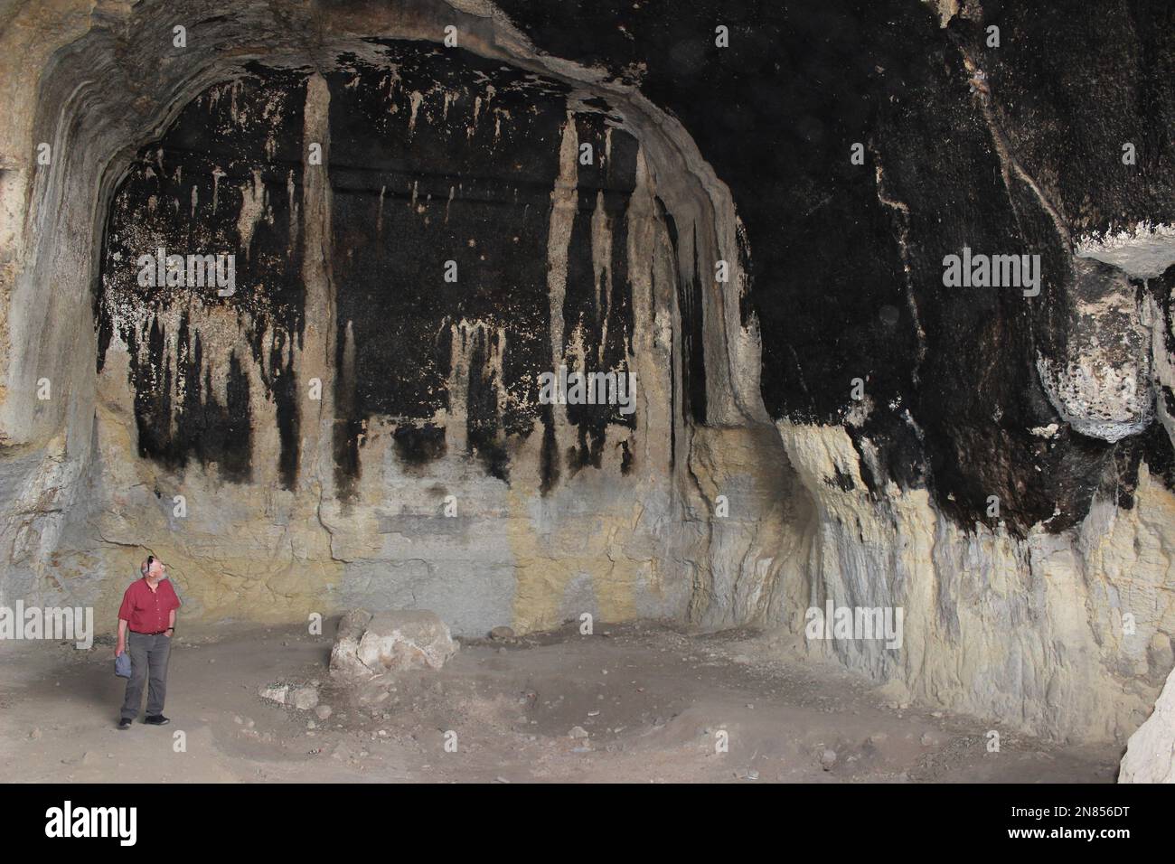 Iraq al-Amir Caves, Jordan Stock Photo