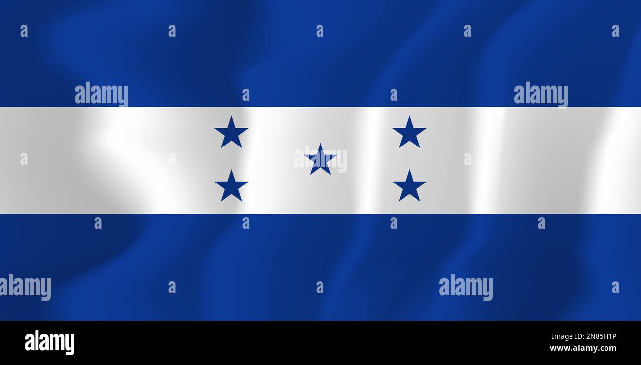 Honduras Waved Flag Illustration Vector Stock Vector