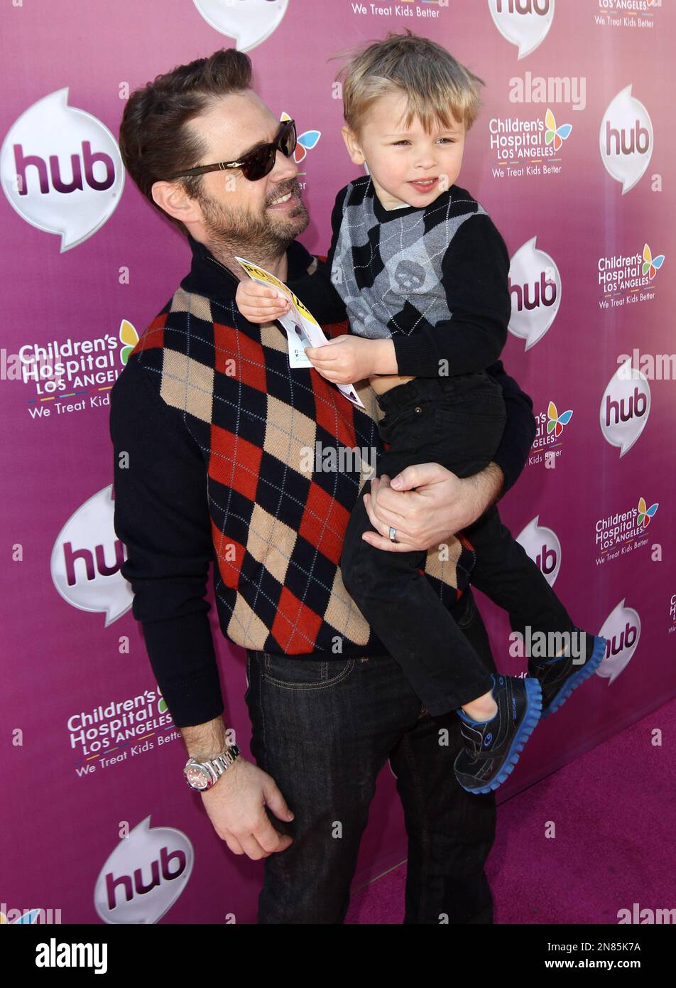 Jason Priestley and his son Dashiell Priestley attend The Hub TV
