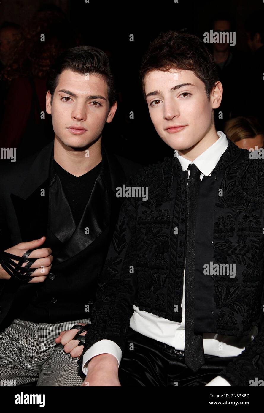 Peter Brant II, left, and Harry Brant are seen at the Fall 2013